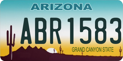 AZ license plate ABR1583
