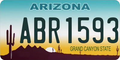 AZ license plate ABR1593