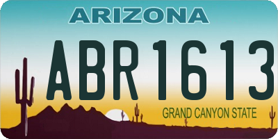 AZ license plate ABR1613
