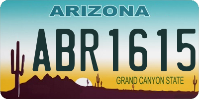 AZ license plate ABR1615