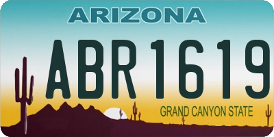 AZ license plate ABR1619