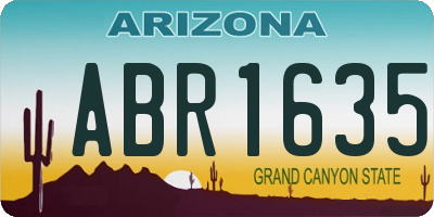 AZ license plate ABR1635