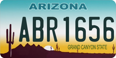 AZ license plate ABR1656