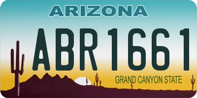 AZ license plate ABR1661