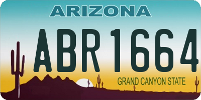 AZ license plate ABR1664