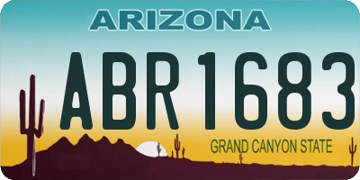 AZ license plate ABR1683