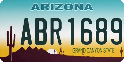 AZ license plate ABR1689