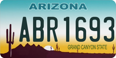 AZ license plate ABR1693