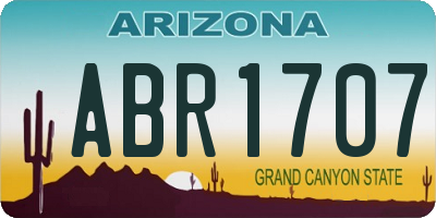 AZ license plate ABR1707