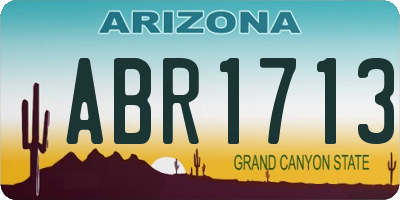 AZ license plate ABR1713