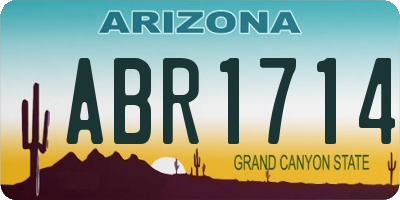 AZ license plate ABR1714