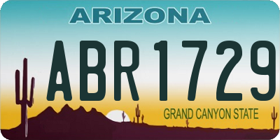 AZ license plate ABR1729