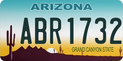 AZ license plate ABR1732