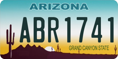 AZ license plate ABR1741