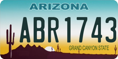 AZ license plate ABR1743