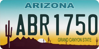 AZ license plate ABR1750