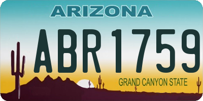 AZ license plate ABR1759