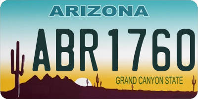 AZ license plate ABR1760