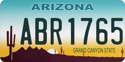 AZ license plate ABR1765