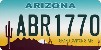 AZ license plate ABR1770