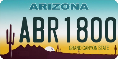 AZ license plate ABR1800