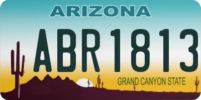 AZ license plate ABR1813