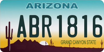 AZ license plate ABR1816