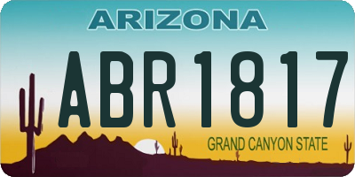 AZ license plate ABR1817