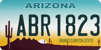 AZ license plate ABR1823