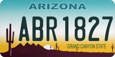 AZ license plate ABR1827