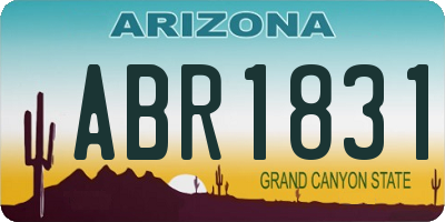 AZ license plate ABR1831