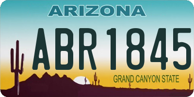 AZ license plate ABR1845