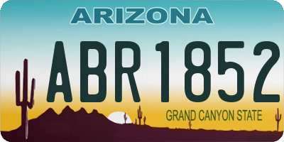 AZ license plate ABR1852