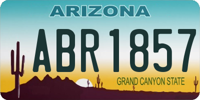 AZ license plate ABR1857