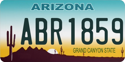 AZ license plate ABR1859