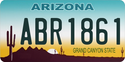 AZ license plate ABR1861