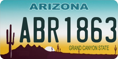 AZ license plate ABR1863