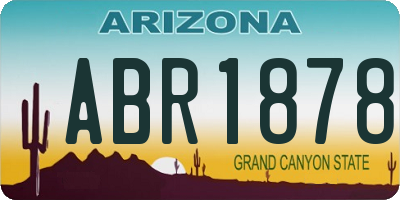 AZ license plate ABR1878