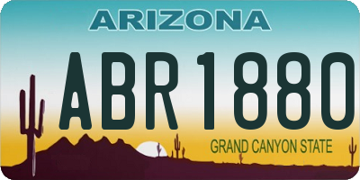 AZ license plate ABR1880