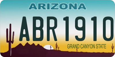 AZ license plate ABR1910