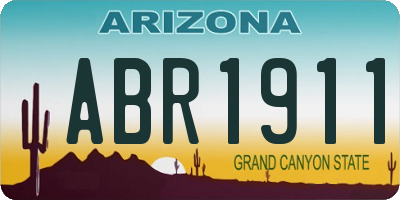 AZ license plate ABR1911