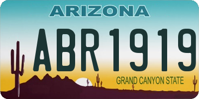 AZ license plate ABR1919