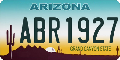 AZ license plate ABR1927