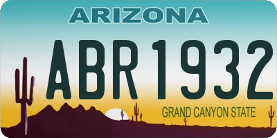 AZ license plate ABR1932