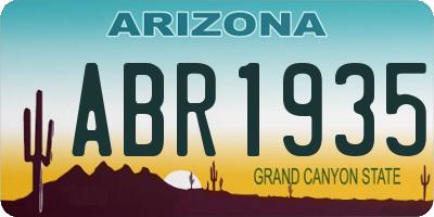 AZ license plate ABR1935