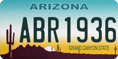 AZ license plate ABR1936