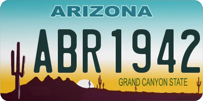 AZ license plate ABR1942