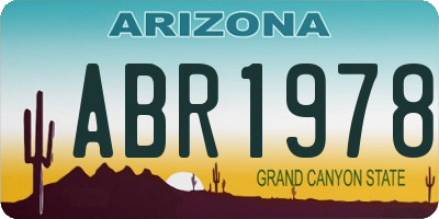 AZ license plate ABR1978