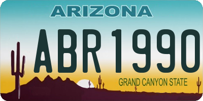 AZ license plate ABR1990