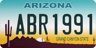 AZ license plate ABR1991